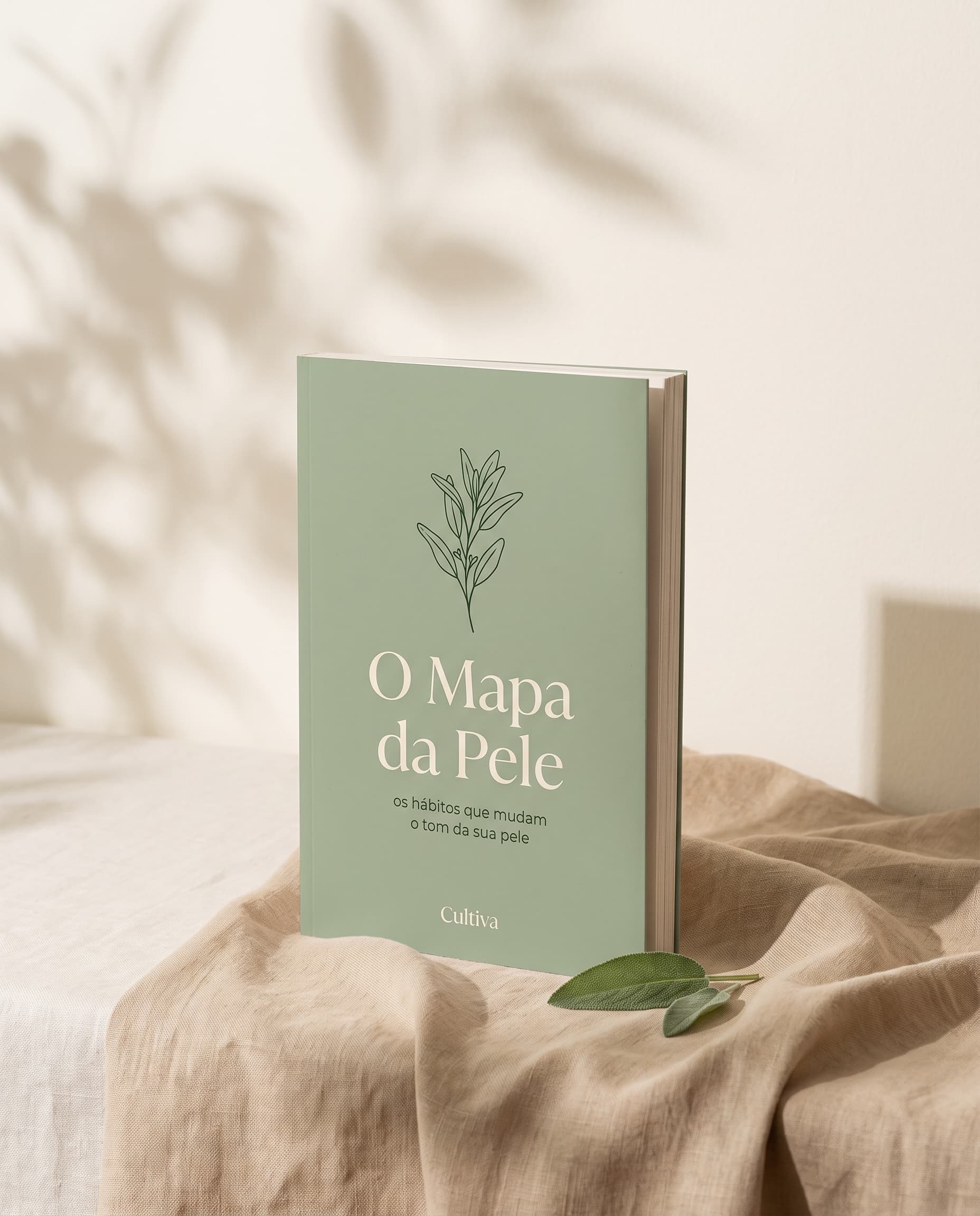 Mockup em formato de livro do ebook O Mapa da Pele