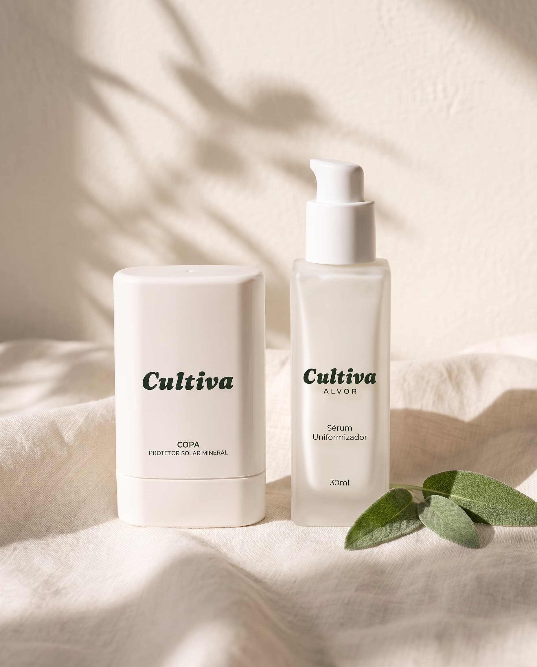 Protetor mineral e sérum uniformizador Cultiva lado a lado